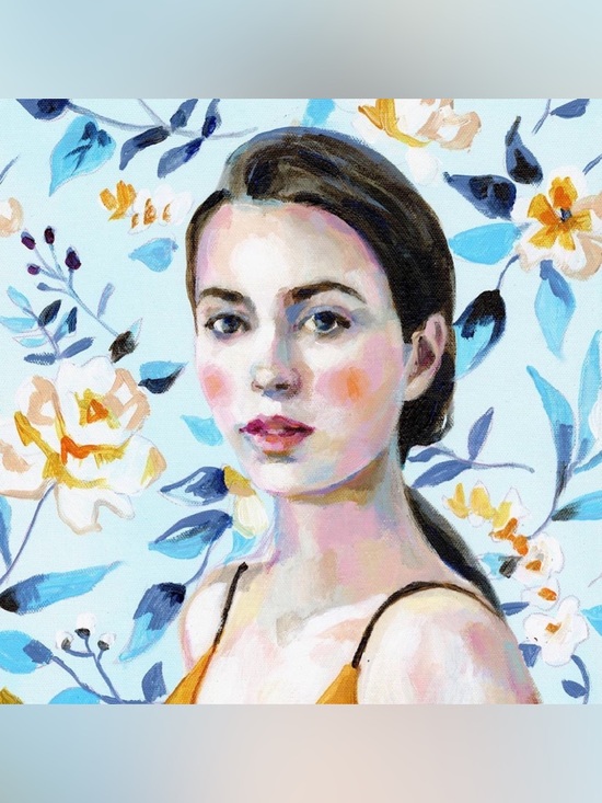 Other - ORIGINAL PAINTING - “Shoshanna” - Tali Yalonetzki - Acrylic on Canvas Portrait